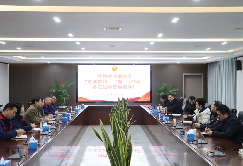 楊文萍到公司開展“親清有約、‘銅’心助企”走訪調研